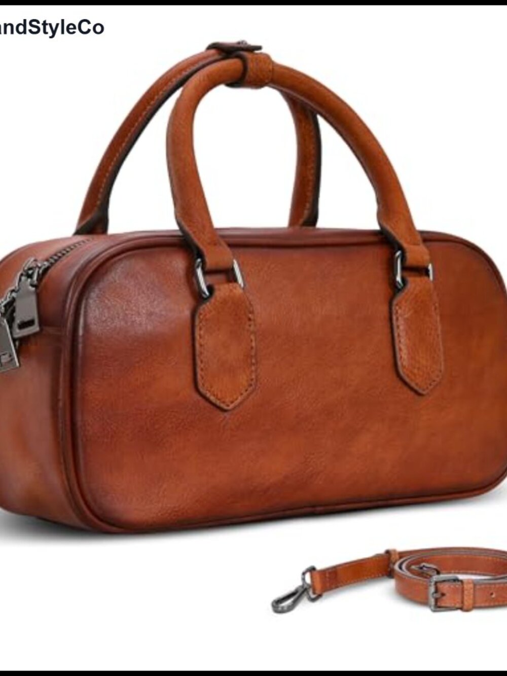Genuine Leather Crossbody Bag Small Shoulder Purse Adjustable Strap